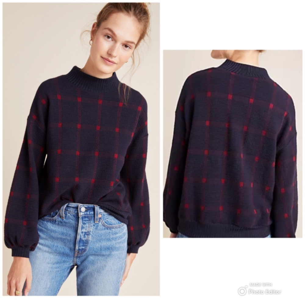 Anthropologie Porridge Pullover W/Balloon Sleeves